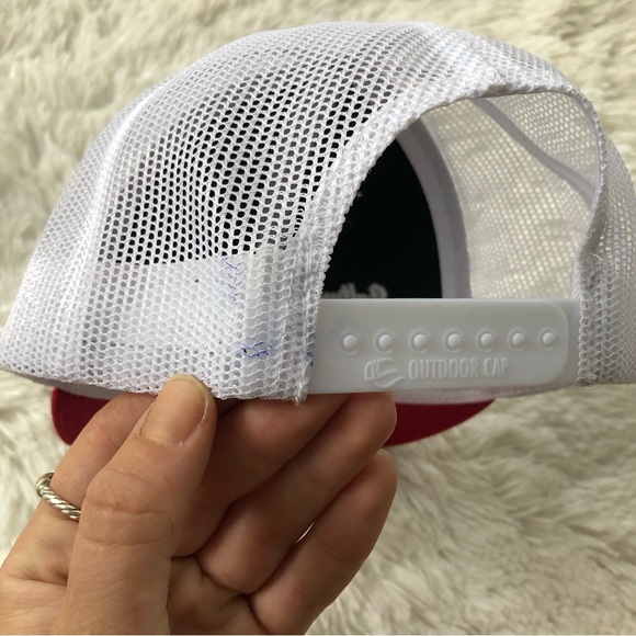 OUTDOOR CAP • Saltwater Cowboys Charleston Embroidered Snapback Hat Red/ Navy - Picture 7 of 12